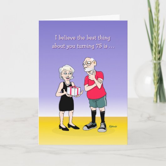 Seine 75. Geburtstagskarte Karte (Vorderseite)