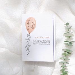 Seine A Girl Balloon Greenerenerity Baby Dusche Vi Dankeskarte