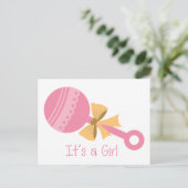 Seine a Girl Rattle Postkarte (Stehend Vorderseite)