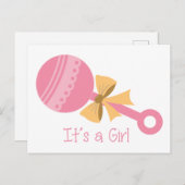 Seine a Girl Rattle Postkarte (Vorne/Hinten)