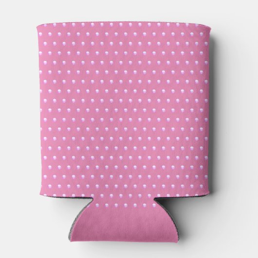 Seine a Girl Things Pink Bright Polka Dots Girly Dosenkühler (Rückseite)