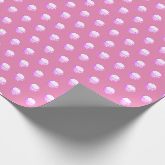 Seine a Girl Things Pink Bright Polka Dots Girly Geschenkpapier (Ecke)