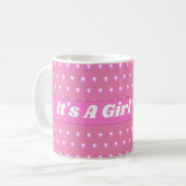 Seine a Girl Things Pink Bright Polka Dots Girly Kaffeetasse (Vorderseite Links)