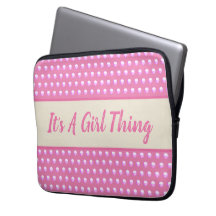 Seine a Girl Things Pink Bright Polka Dots Girly