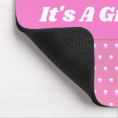 Seine a Girl Things Pink Bright Polka Dots Girly Mousepad (Ecke)