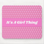 Seine a Girl Things Pink Bright Polka Dots Girly Mousepad (Vorne)