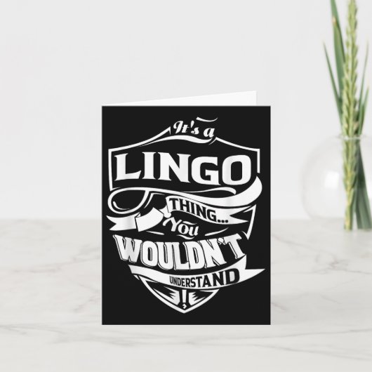 Seine A-Lingo-Geschenke Karte (Vorderseite)