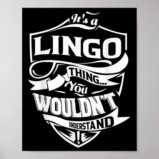 Seine A-Lingo-Geschenke Poster (Vorne)