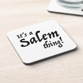 Seine a Salem-Sache Getränkeuntersetzer (Linke Seite)