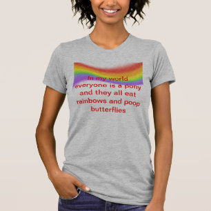 Seine alle Regenbogen und Schmetterlinge T-Shirt