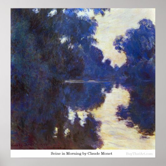 Seine am Morgen von Claude Monet Poster (Vorne)