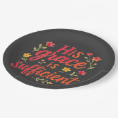 Seine Anmut reicht aus Pappteller (Schrägansicht)