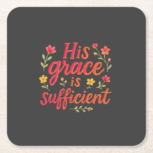 Seine Anmut reicht aus Rechteckiger Pappuntersetzer (Vorderseite)