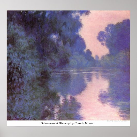 Seine-Arm in Giverny von Claude Monet Poster (Vorne)