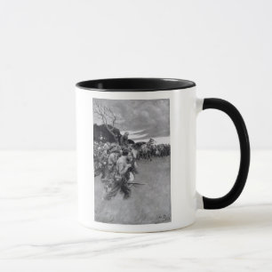 Seine Armee brach oben weinen und sobbing Tasse