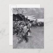 Seine Armee trennte sich vom Weinen und Schlumpfen Postkarte (Vorne/Hinten)