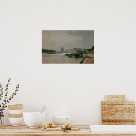 Seine aus dem Quai de la Rapee Poster (Küche)