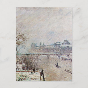 Seine Aussicht vom Pont Neuf, Winter Postkarte