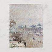 Seine Aussicht vom Pont Neuf, Winter Postkarte (Vorderseite)