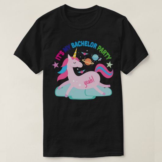 seine Bachelor-Party Niedlich Unicoron 1 T-Shirt (Design vorne)