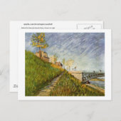 Seine Bank, Pont de Clichy, Vincent van Gogh Postkarte (Vorne/Hinten)