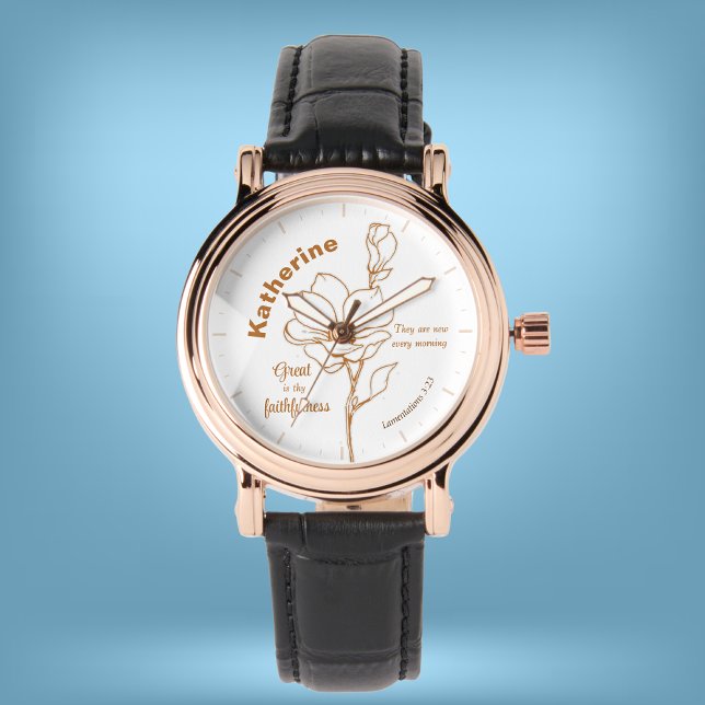 Seine Barmherzigkeit ist jeden Morgen individuelle Armbanduhr (Von Creator hochgeladen)