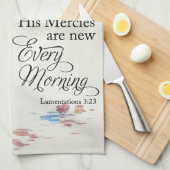 Seine Barmherzigkeit ist jeden Morgen neu Geschirrtuch (Viertel Falte)