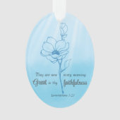 Seine Barmherzigkeit ist neu jeden Morgen Bibelver Ornament (Vorderseite)