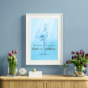 Seine Barmherzigkeit ist neu jeden Morgen Bibelver Poster