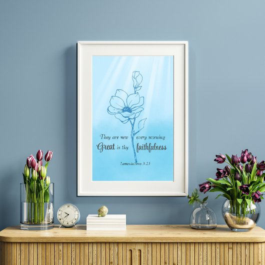 Seine Barmherzigkeit ist neu jeden Morgen Bibelver Poster