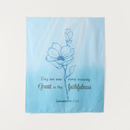 Seine Barmherzigkeit ist neu jeden Morgen Bibelver Wandteppich