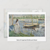 Seine bei Edouard Manet in Argenteuil Postkarte (Vorne/Hinten)