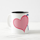 SEINE BESSERE HALBSCHAFT SHE+he (1 von 2) Zweifarbige Tasse (Vorderseite Links)