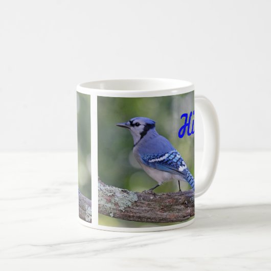 Seine blaue Jay Kaffeetasse (VorderseiteRechts)