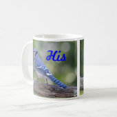 Seine blaue Jay Kaffeetasse (Vorderseite Links)