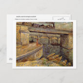 Seine-Brücke in Asnières, Vincent van Gogh Postkarte (Vorne/Hinten)
