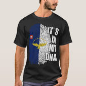 Seine DNA Azores Flag Portugal Patriotisches Portu T-Shirt (Vorderseite)