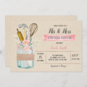 Seine Duschkarte Einladung (Vorne/Hinten)