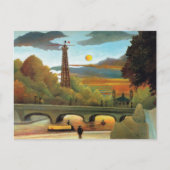 Seine Eiffel Tower Sunset Henri Rousseau Postkarte (Vorderseite)