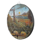 Seine & Eiffelturm im Sonnenuntergang (Paris, Fran Dartscheibe (Vorderseite rechts)