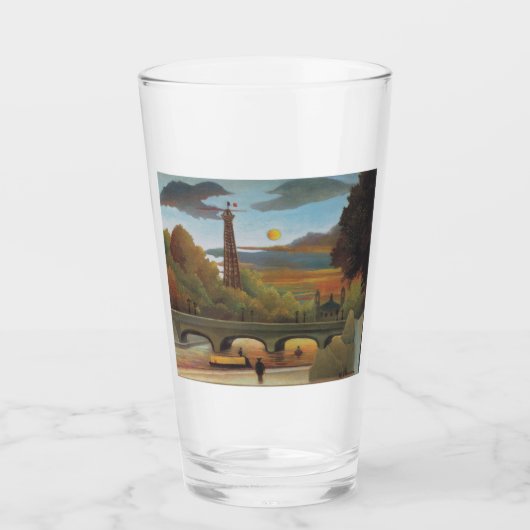 Seine & Eiffelturm im Sonnenuntergang (Paris, Fran Glas (Vorderseite)