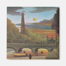 Seine & Eiffelturm im Sonnenuntergang (Paris, Fran Magnet