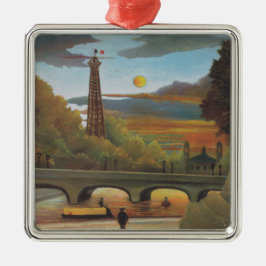 Seine & Eiffelturm im Sonnenuntergang (Paris, Fran Ornament Aus Metall