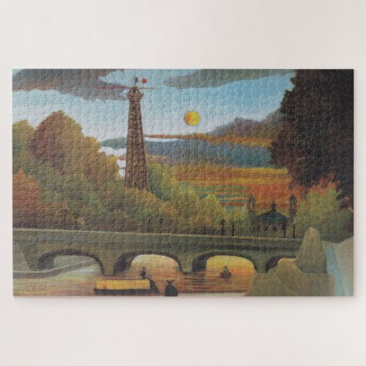Seine & Eiffelturm im Sonnenuntergang (Paris, Fran Puzzle (Horizontal)