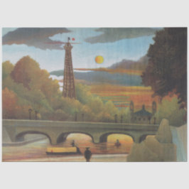 Seine & Eiffelturm im Sonnenuntergang (Paris, Fran Seidenpapier