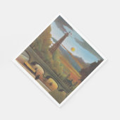 Seine & Eiffelturm im Sonnenuntergang (Paris, Fran Serviette (Ecke)