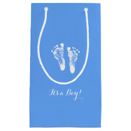 Seine ein Jungen-niedlichen blauen neugeborenen Kleine Geschenktüte