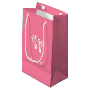Seine ein Mädchen-niedlichen rosa neugeborenen Kleine Geschenktüte