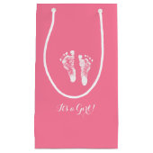 Seine ein Mädchen-niedlichen rosa neugeborenen Kleine Geschenktüte (Vorderseite)