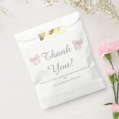 Seine ein Mädchen rosa Bogen Bogen Blätter einfach Geschenktütchen (Versiegelt)